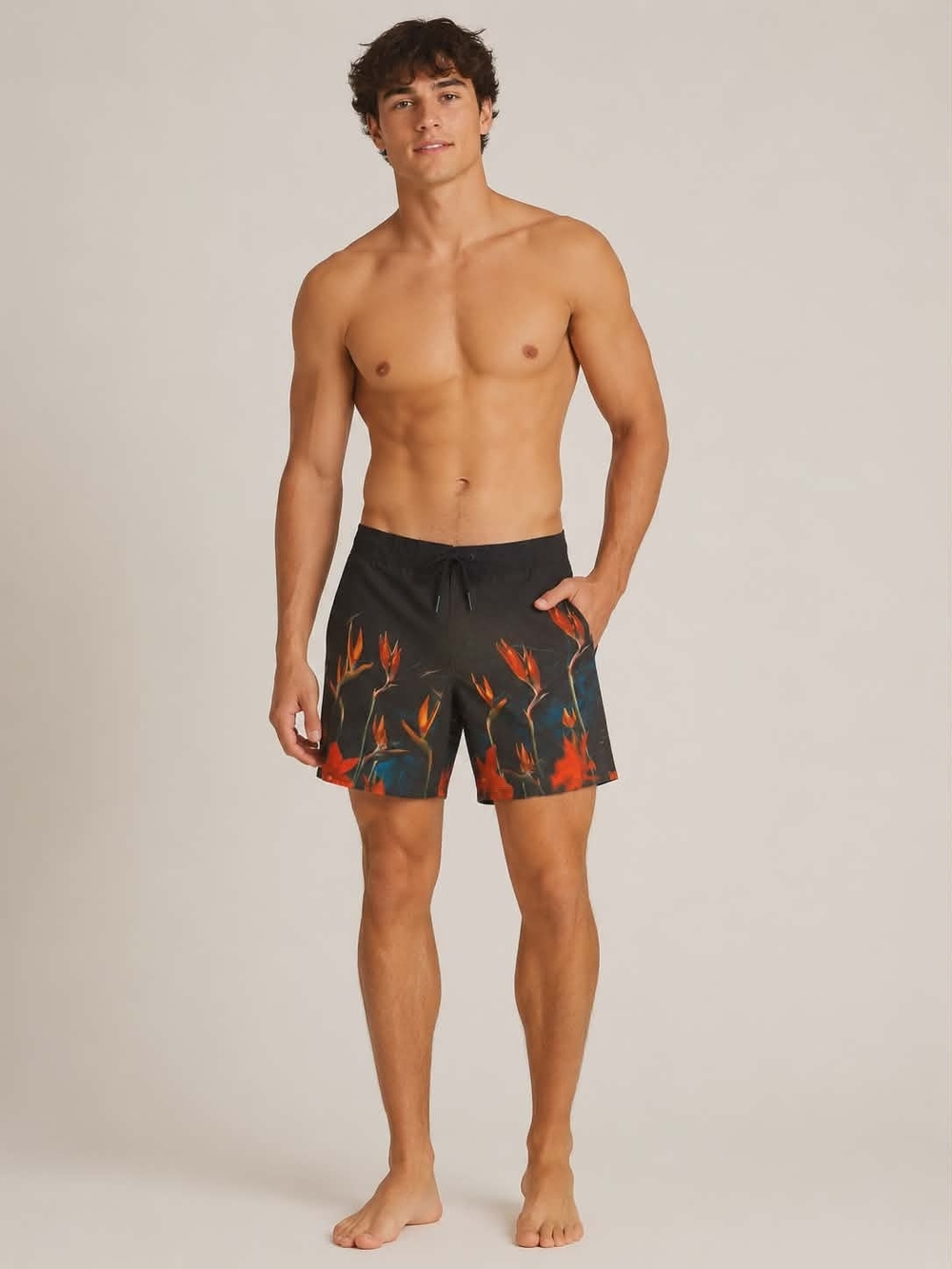 American Eagle Outfitters Tropical Floral Board Shorts Men’s Large Swim Trunks